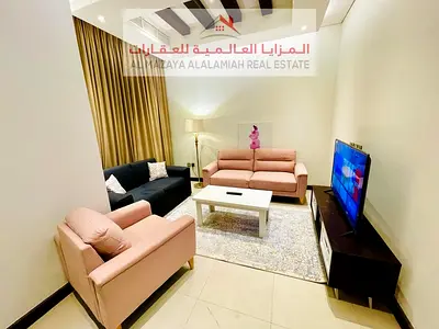 للايجار شهري - كمباوند الرفاع على الكورنيش - شاطئ الحيرة - شقة غرفة و صالة مفروشة بالكامل سوبر ديلوكس - مع انترنت