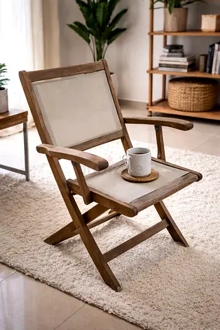 Wooden Folding Chair – Stylish  Comfortable – Indoor/Outdoor