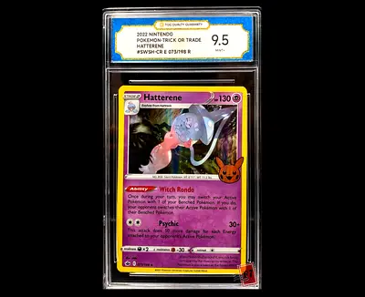 2022 Nintendo Pokémon Hatterene Card - Graded 9.5