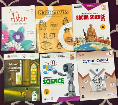Grade 8th cbse books only 100 dh