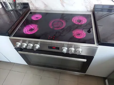 New Model Beko 5 Hobs Full Electric Ceramic Cooker Range Size 90cm