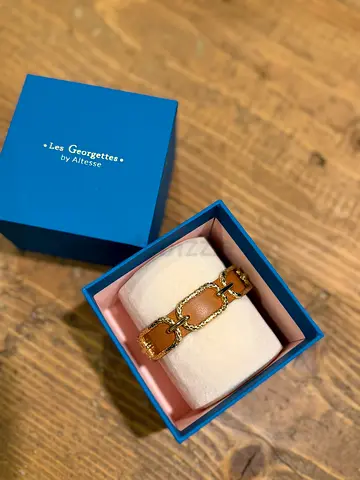 My Les Georgettes leather and gold-tone bracelet