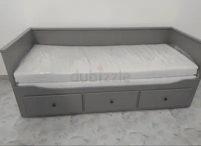 IKEA Hamnes daybed with 3 big storage drawers and 2 IKEA mattresses.
