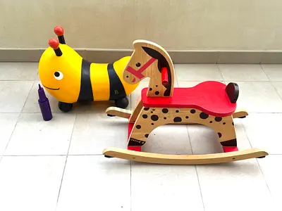 Janod Battat Wooden Rocking Horse Bouncer