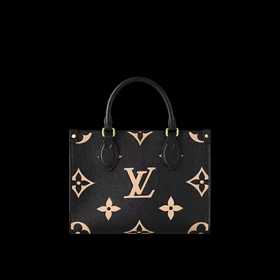 Louis Vuitton OnTheGo Tote MM (Black/Beige)