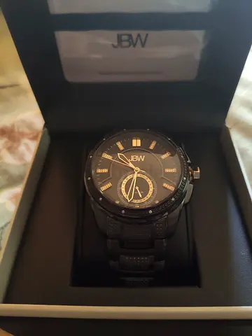 JBW Mens Black diamond Chronograph Watch - excellent Condition