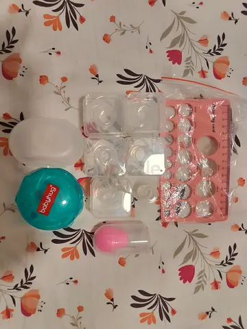 Unused Nipple shields + $%!#$ inserts + nipple corrector + nasal aspirator