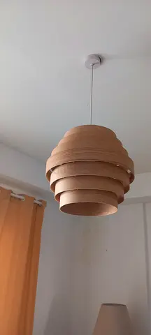 2 Ikea Wooden layered pendant ceiling light (gently used)