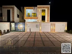 Luxury modern villa for sale in Al Helio 2 Ajman 4 master bedrooms ultra luxury finishing spacious l