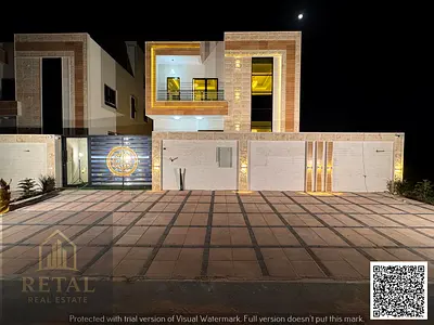 Luxury modern villa for sale in Al Helio 2 Ajman 4 master bedrooms ultra luxury finishing spacious layout roof and prime location price negotiable