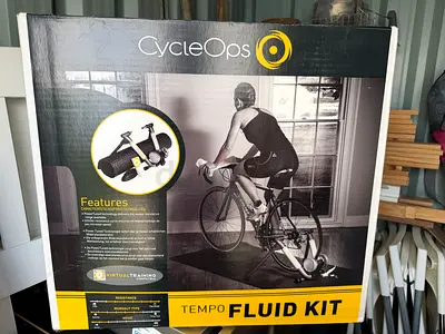 CycleOps Tempo Fluid Kit indoor bike trainer (boxed)