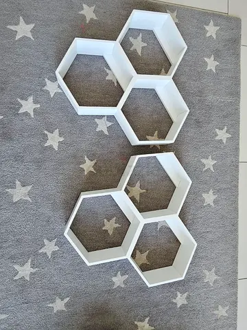 Crate  Barrel Hexagonal Shelves