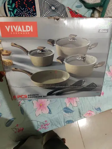 Vivaldi 8 Pcs Granite Cookware Set
