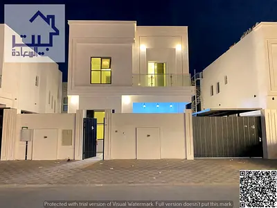 لايجار : فيلا مودرن بمنطقه الزاهيه( أول ساكن ) تشطيب راق وموقع ممتاز مقابل المسجد والخدمات , بالقرب لشارع الشيخ محمد بن زايد