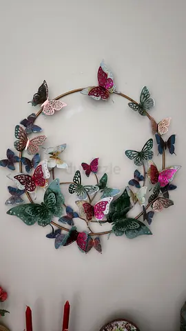 My Colorful Metal Butterfly Wreath - Wall Decor