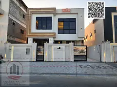 For sale, a villa in Ajman Al Zahia, 5 master rooms, a Majles room, a hall, and a maid’s room, fre