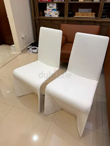 x2 CATTELAN ITALIA Patricia chairs white genuine leather luxury Italian designer W51 D58 H95 cm