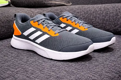My Adidas running shoes - Grey  Orange, never used