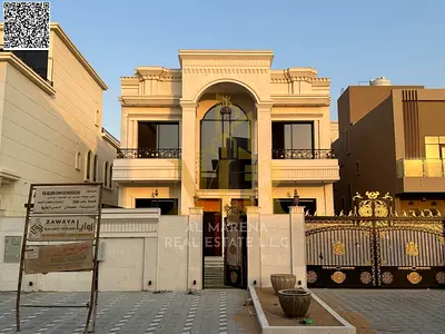 Villa for sale, all-inclusive (electricity, water, and air conditioning), on the main street, ready to move in, in one of Ajman's most prestigious are