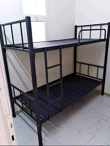 Black Metal Bunk Bed - Twin Over Twin, Good Condition