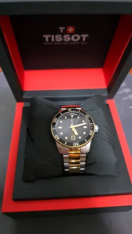 Tissot Mens Two-Tone Diver Watch — In Box, Excellent Condition