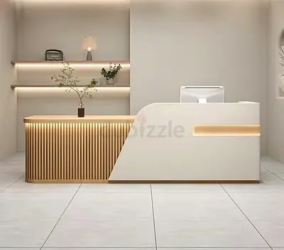 Minimalist Japandi Reception Desk