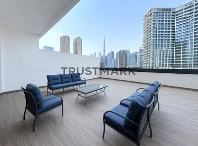 1BR in Business Bay | Huge Terrace | Burj Khalifa View | Fully Furnished