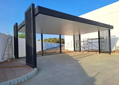 Luxury pergola with sandwich panel and kick plate