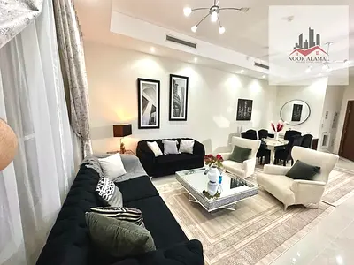 الشارقه النهده غرفه وصاله ومطبخ وحمامين فيو كامل علي الممزر