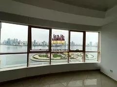 4-bedroom apartment with 2 living rooms in Al Majaz 3, Sharjah. Includes 5 bathrooms, a master maid