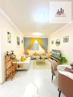 Sharjah, Al Taawun, opposite Oriana Hotel, fully furnished apartment, super deluxe, first occupancy,