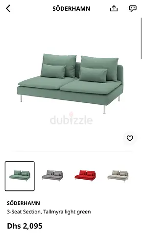 IKEA SÖDERHAMN - 2-3 Seater (Teal Green)