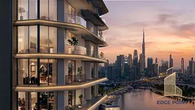 BURJ KALIFA&amp;CANAL PANAROMIC VIEW_DIRECT TO CANAL