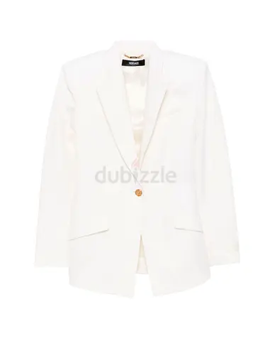 Authentic Versace Ivory Wool Blazer – Size 42 IT – Brand New With Tags