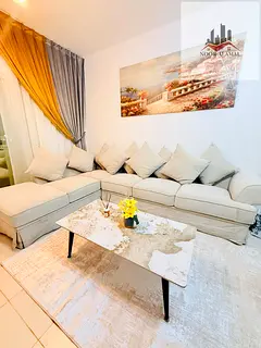 Sharjah, Muwaileh, furnished apartment with hotel-style furnishings, first occupancy, one bedroom, l