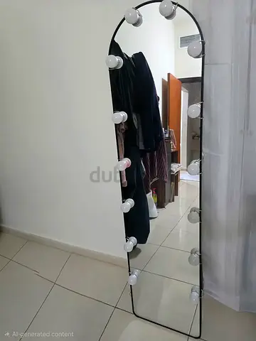 Hollywood Arched Full Length Mirror with 14 LED Vanity Lights