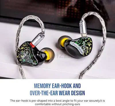 Linsoul Tripowin Zonie IEM Cable, 2m Long Earbud Cord, 16 Core Silver Plated Earphone Cable