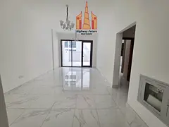 Luxurious 1bhk apartments with balcony 2bathroom wardrobe parking family building in Muwaileh