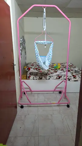 Pink Baby Hammock Swing with Metal Stand - Used