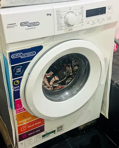 Super General 6kg Front-Load Washing Machine — Working