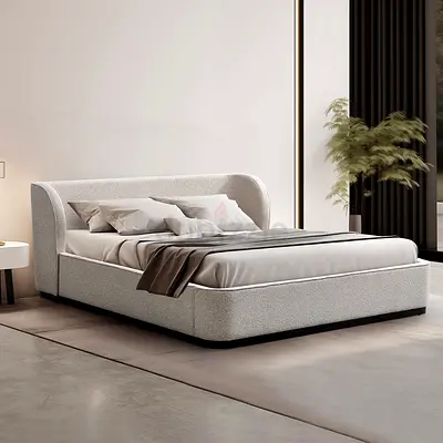 Modern upholstered bed - excellent condition