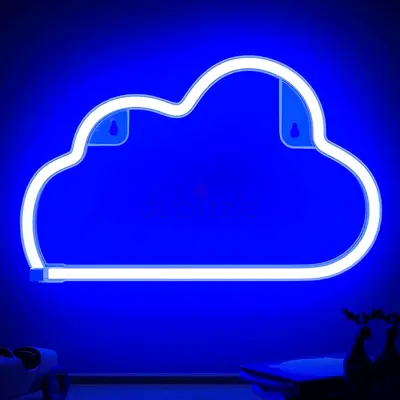 Blue Neon Cloud LED Light – Aesthetic Room Decor Wall Light 💙☁️