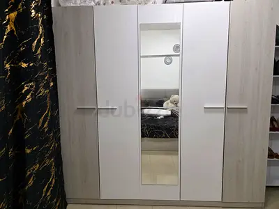 Full King Bed Set + 5-Door Wardrobe  Vanity