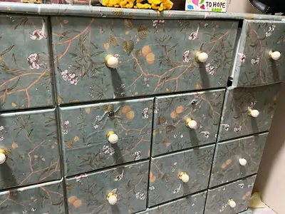 Floral Design Chest of Drawers
