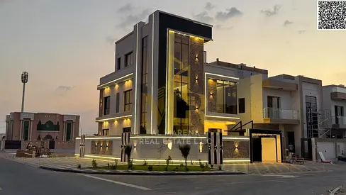 Luxury villa for sale in Al Yasmin - elegant design featuring 5 spacious bedrooms and ultra-luxurious finishes in a quiet and strategic location in Aj