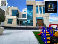 The modern villa, fully equipped with electricity, water, and air conditioning, is ready for immedia