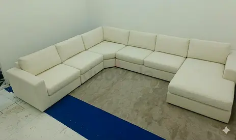 Home center Eterno beige color Ushape sofa