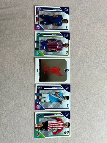 My set of 5 Premier League trading cards (Topps)