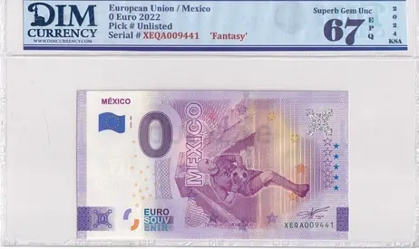 European Union 0 Euro Mexico 2022 DIM 70 AED