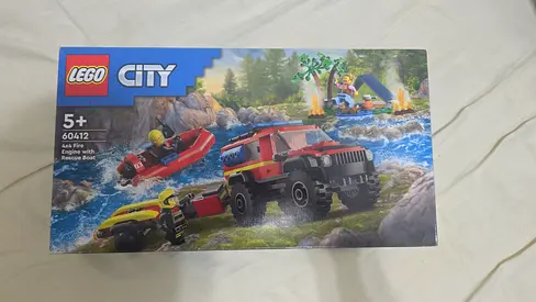 LEGO City 4x4 Fire Engine with Rescue Boat Building Set #60412